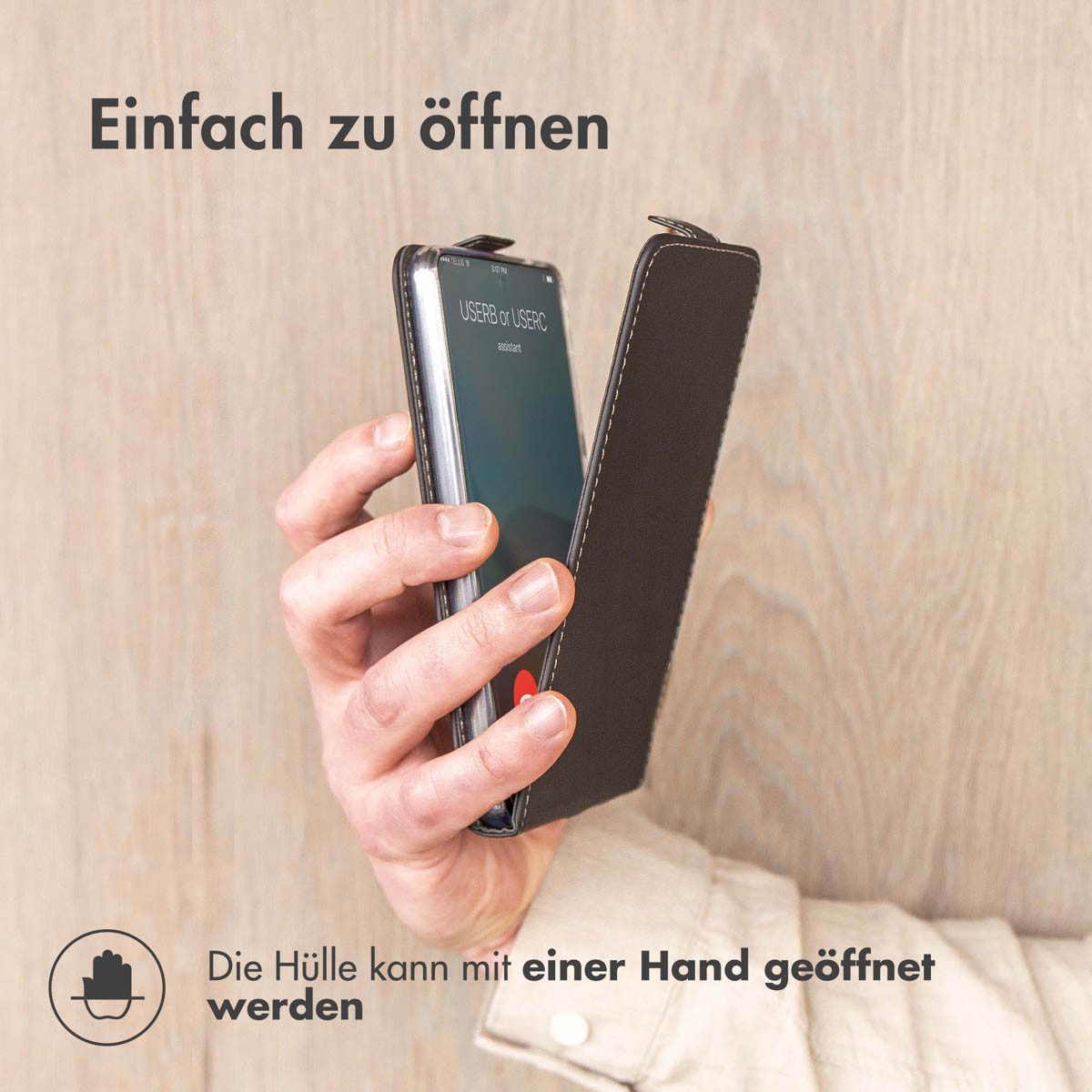 Accezz Smartphone-Hülle Accezz Flip Case Samsung Galaxy A57 (5G) - Schwarz – Bild 5 von 5