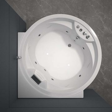 HOME DELUXE Whirlpool GALOS, 6 Düsen, Wasserfall, Whirlpool für bis zu 2 Personen, LED-Beleuchtung