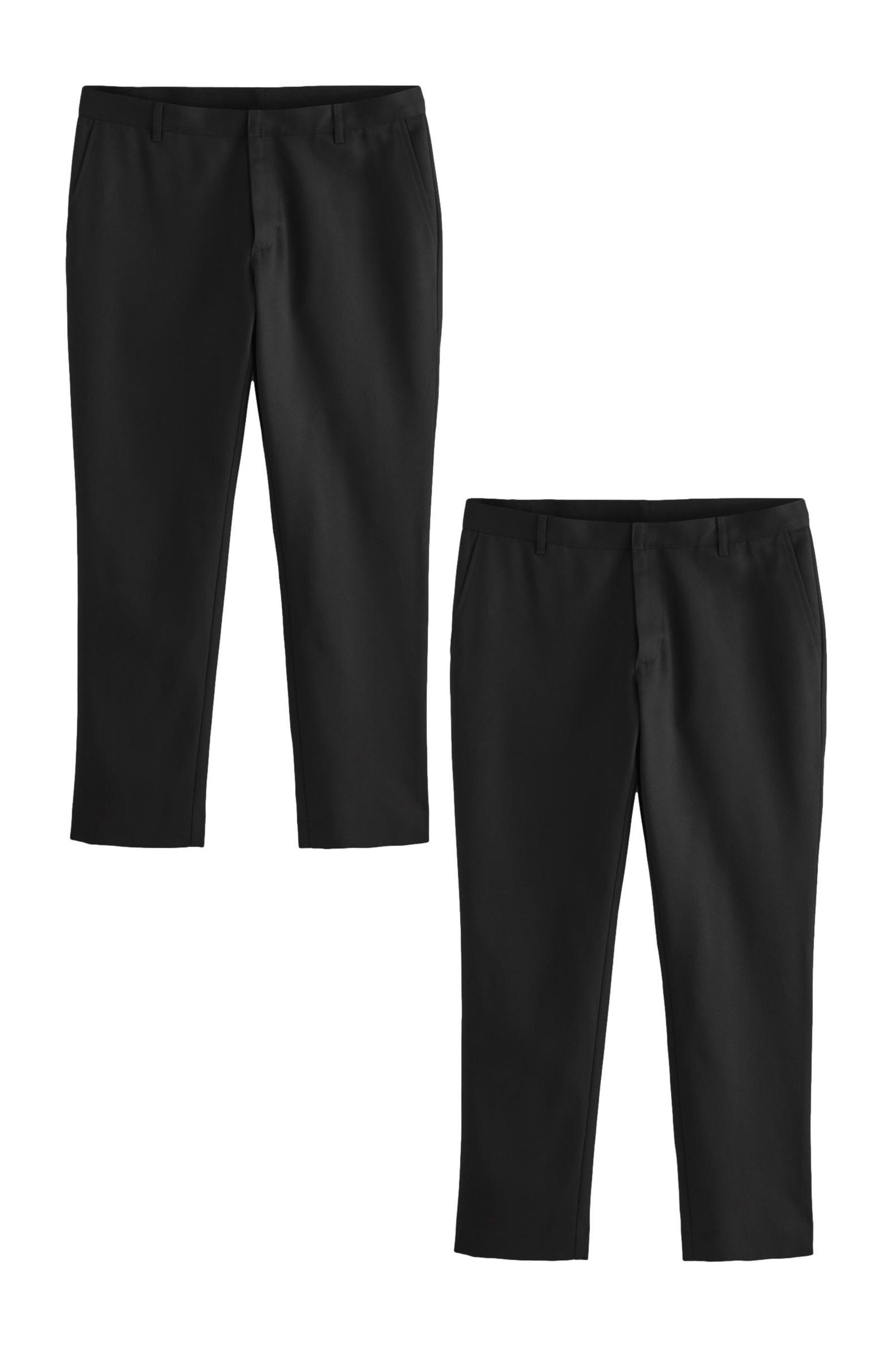 Stoffhose 2er-Pack Slim Fit Hosen mit schlichter Front