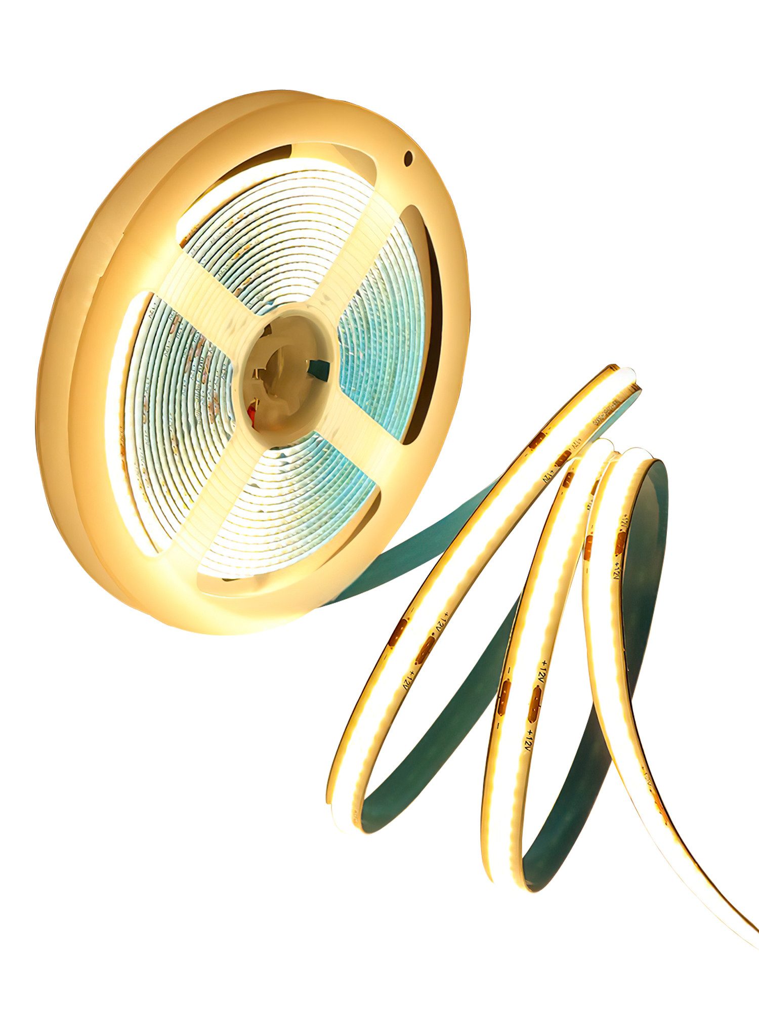 Oraymin LED Lichtleiste 3000K Warmweiß, Selbstklebend Lichtband Streifen, 2M, DIY, LED fest integriert, Warmweiß, für Schlafzimmer, Wohnzimmer, Flur, Gleichmäßigeres Licht, 90LM/W