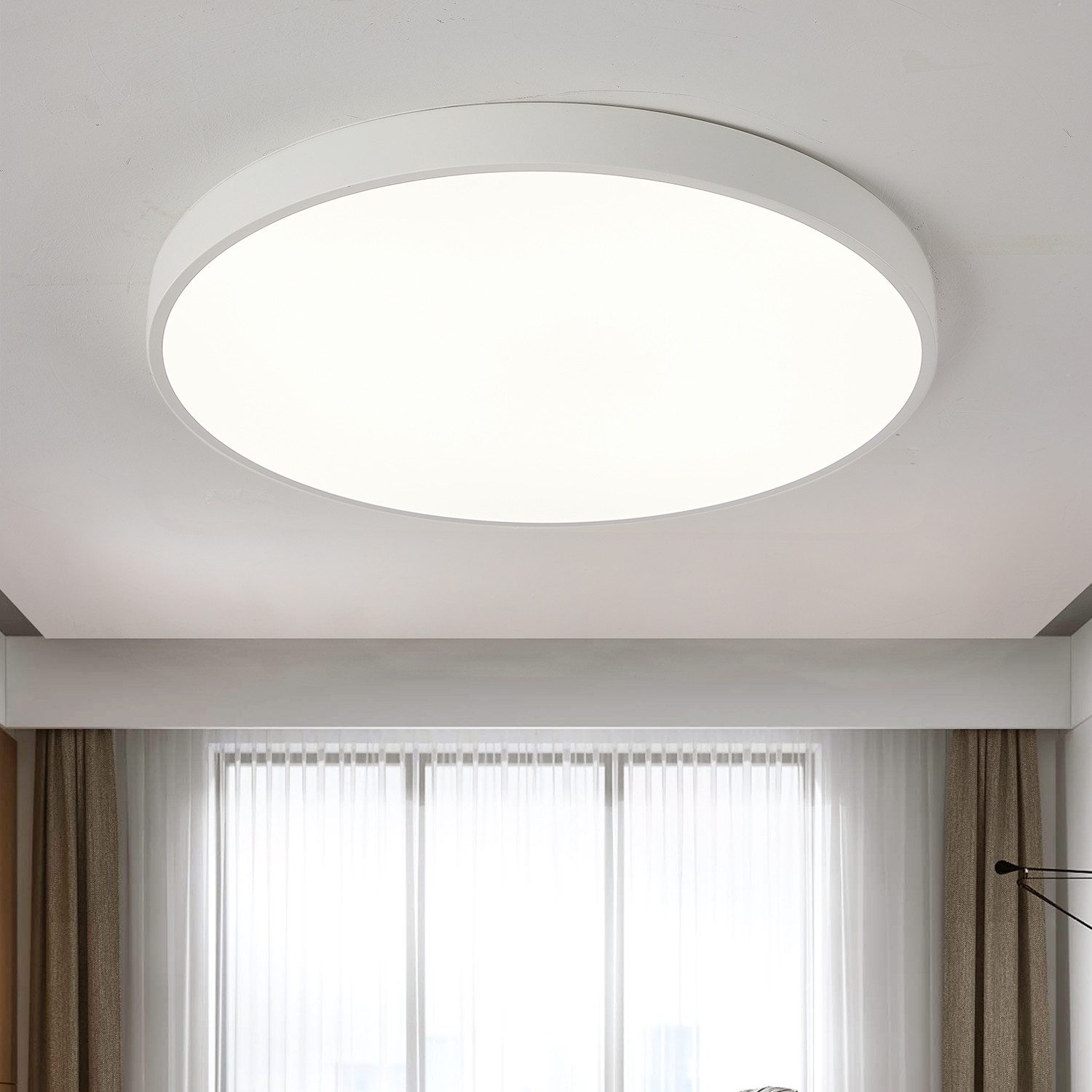 style home LED Deckenleuchte Runde Deckenlampe aus Metall, Warmweiß 3000K o günstig online kaufen