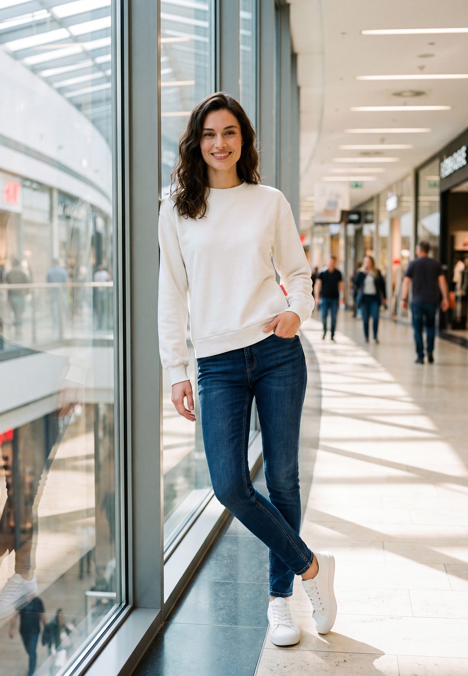 salzhaut Longpullover AGEWEREN Damen Relaxed-Fit salzhaut – nordisch frisch, lässig und frech für jeden Tag!