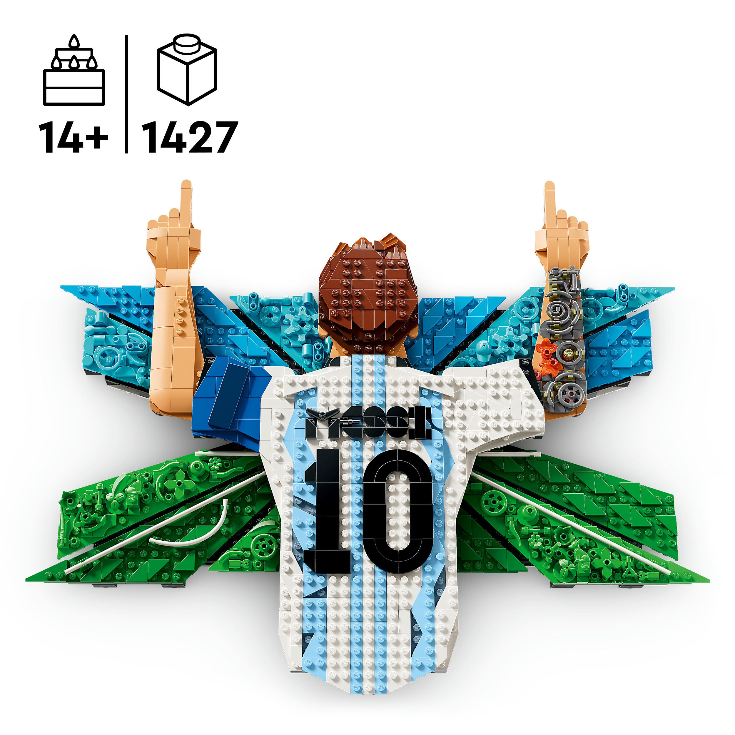 LEGO® Lionel Messi – Torjubel (43018), LEGO Editions Football Konstruktionsspielsteine, (1427 St), Made in Europe
