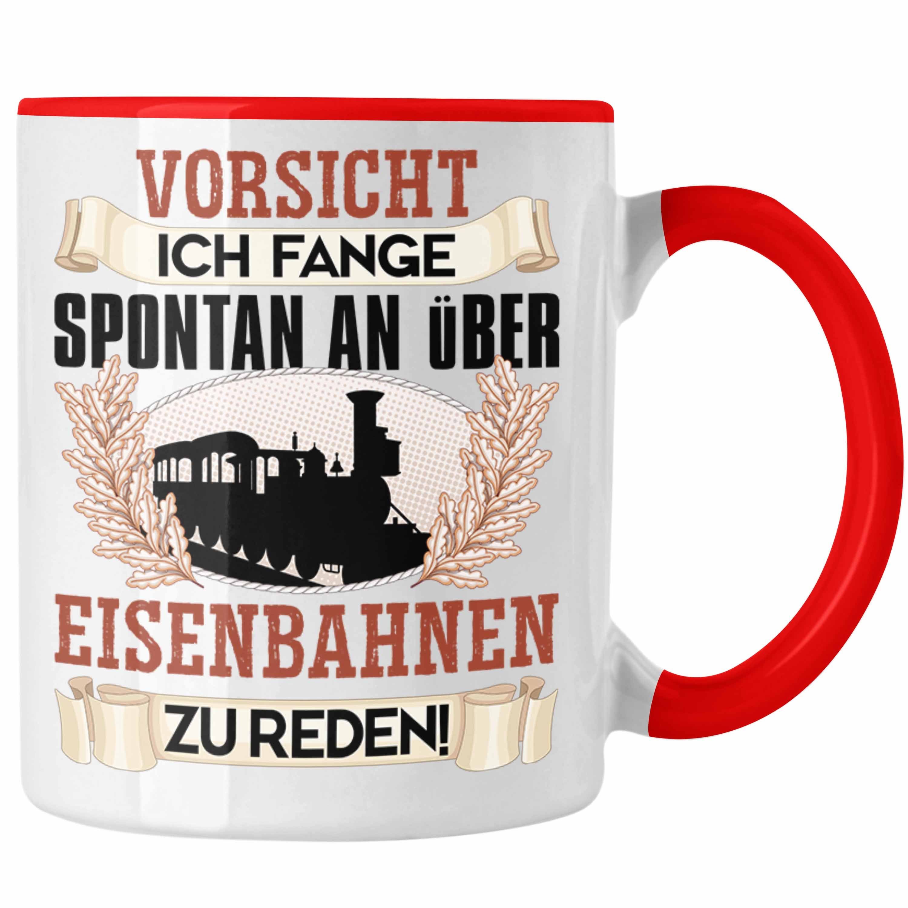 Eisenbahner Ich Geschenk Tasse F für Modelleisenbahn-Fans Trendation Rot Tasse Geschenkidee