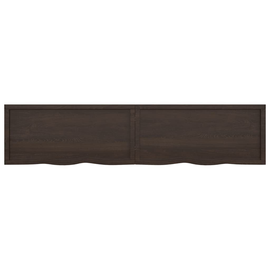 220x50x(2-6)cm Behandelt Tischplatte Eiche Massivholz furnicato
