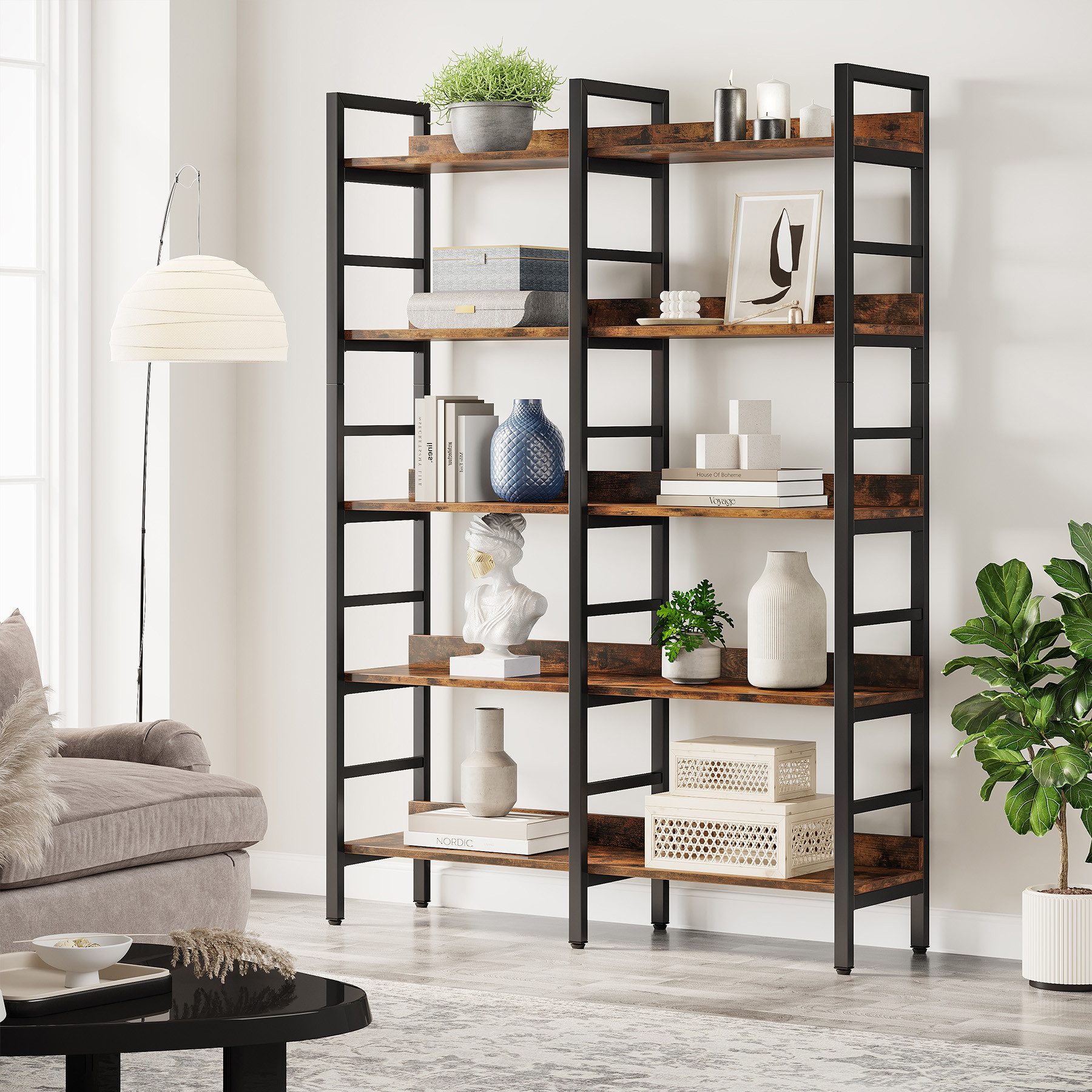 Tribesigns Bücherregal 5-stöckiges Regal, 180 x günstig online kaufen
