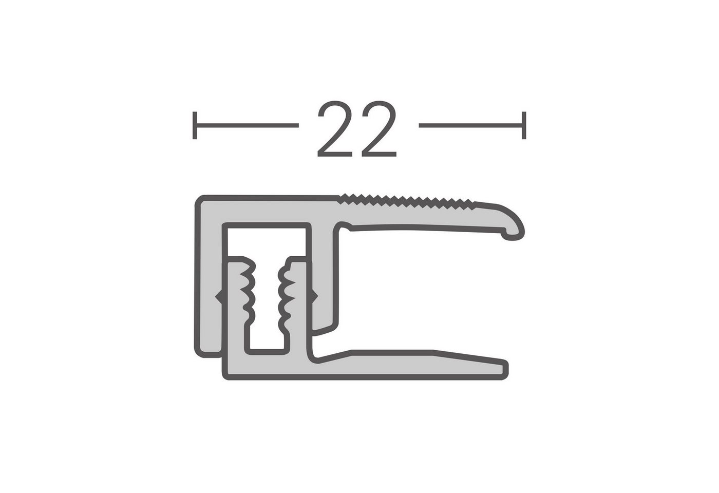 Thumbnail - PARADOR Abschlussprofil Aluminium eloxiert Silber (Aluminium eloxiert, 1-St., Für Produkte von 7 bis 15 mm), Für einen o...