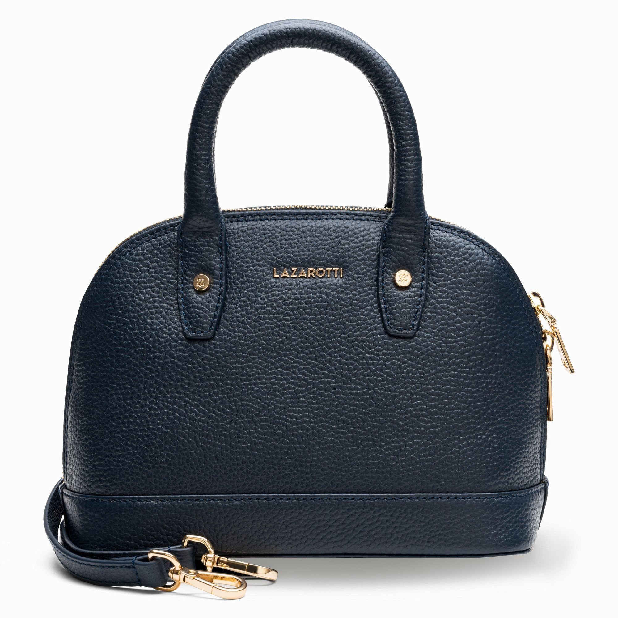 Lazarotti Henkeltasche Bologna Leather, Leder navy 2