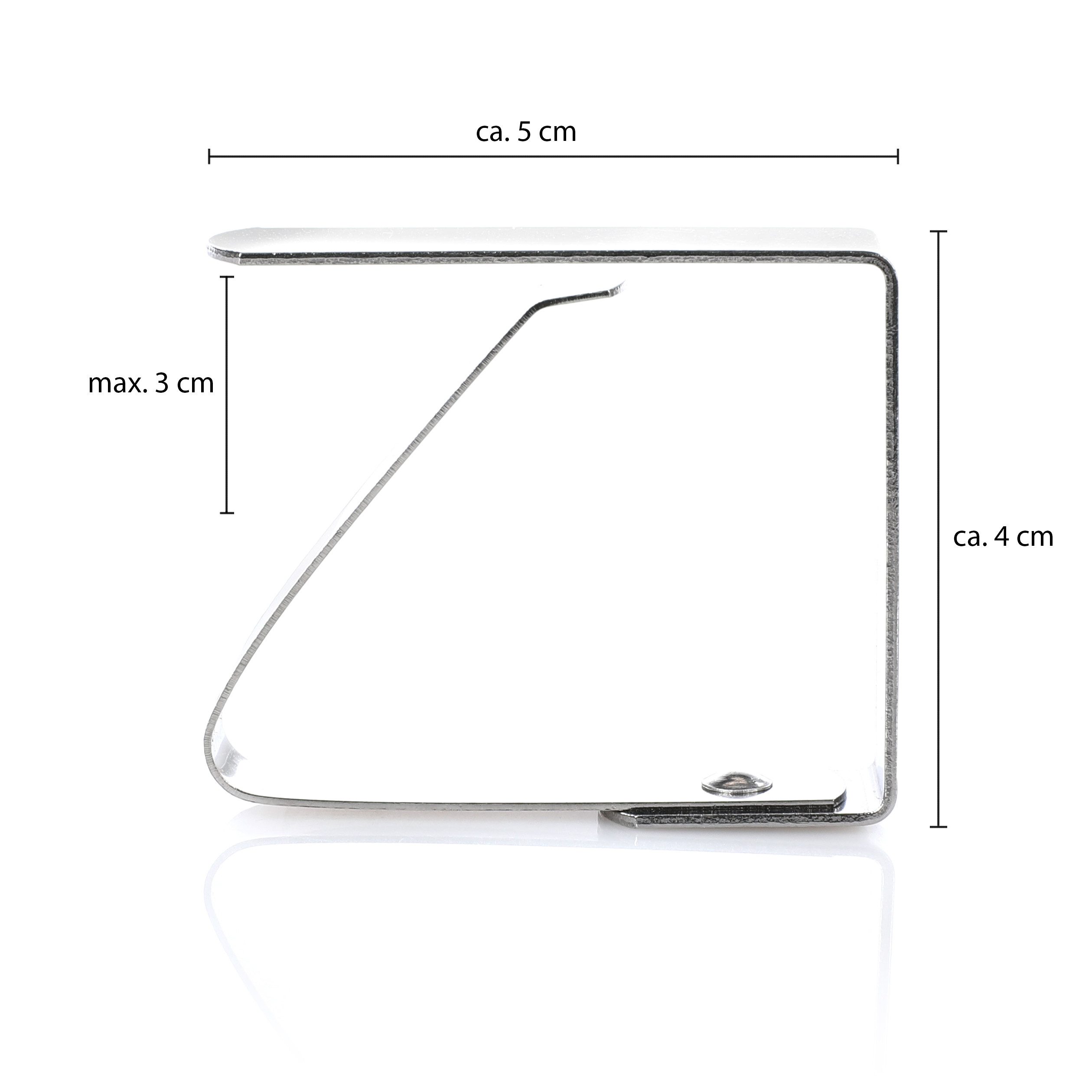 Vaily Tischtuchklammern Edelstahl Tischdeckenklammern, (12er Set, 12-St)