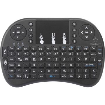Renkforce Mini Wireless Keyboard Tastatur (Integriertes Touchpad)