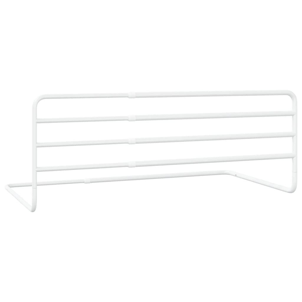 vidaXL Bettschutzgitter, Kleinkind-Bettschutzgitter Weiß (76-137)x55 cm Eisen