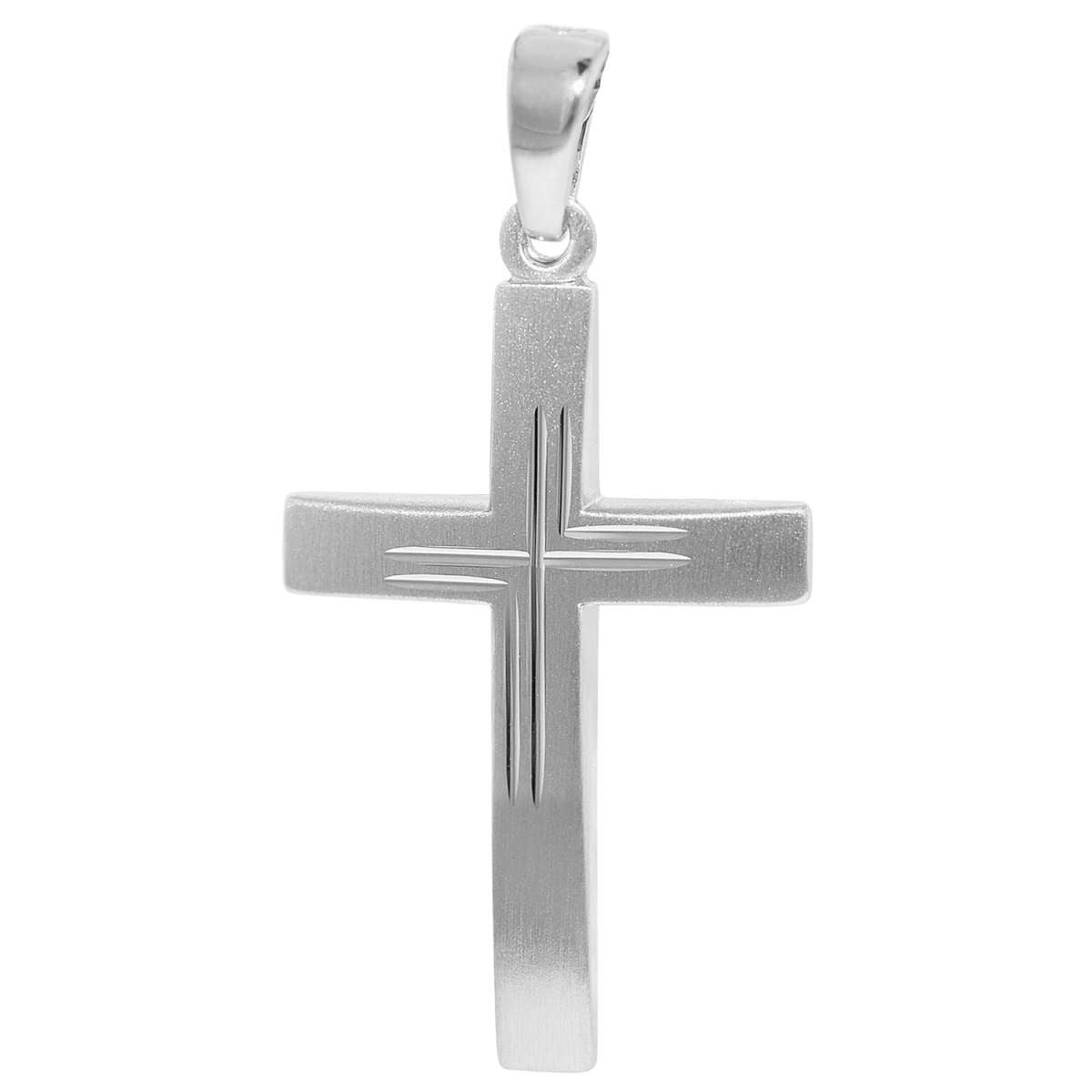trendor Kreuzanhänger 21556, Kreuz-Anhänger für Herren 925 Silber 24 x16 mm