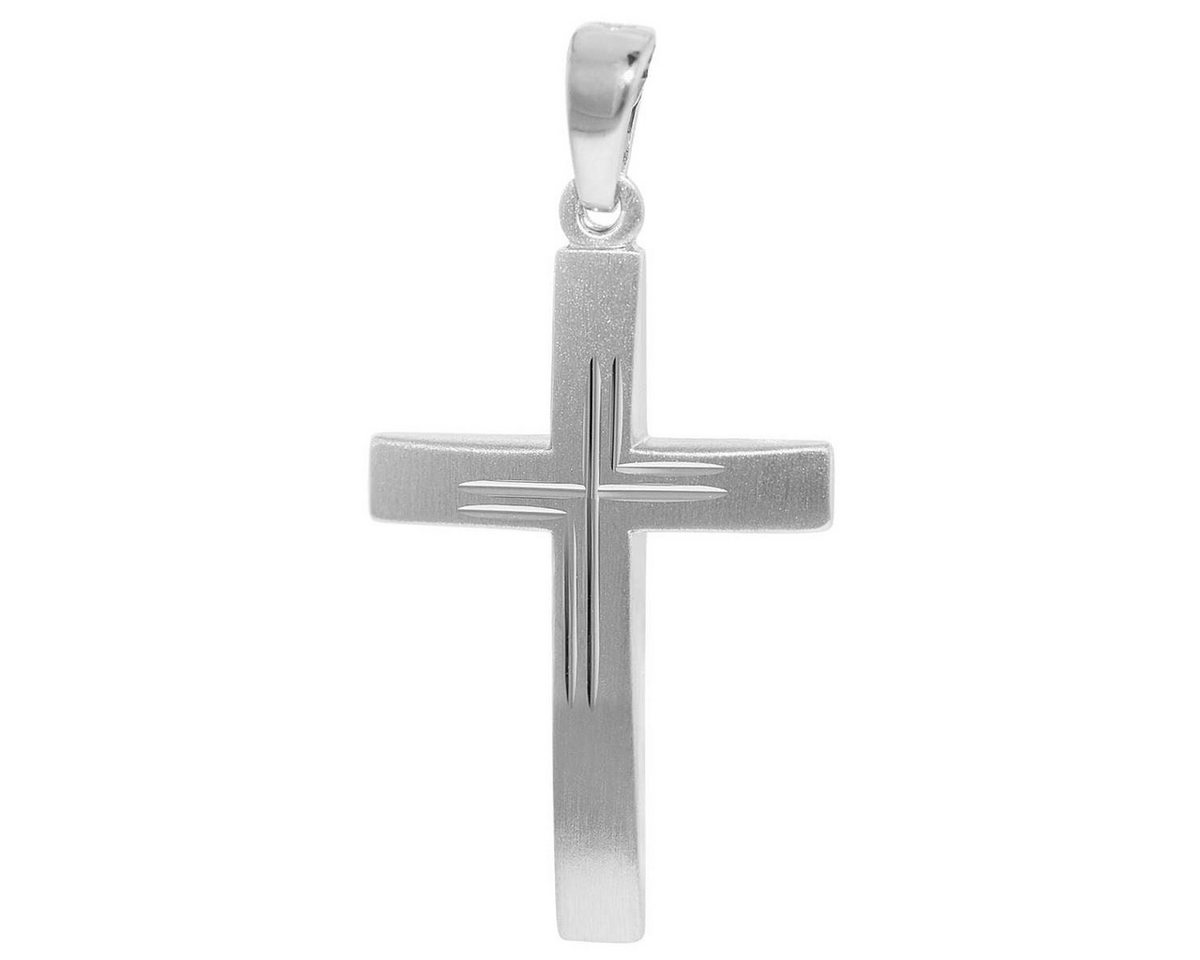 trendor Kreuzanhänger 21556, Kreuz-Anhänger für Herren 925 Silber 24 x16 mm