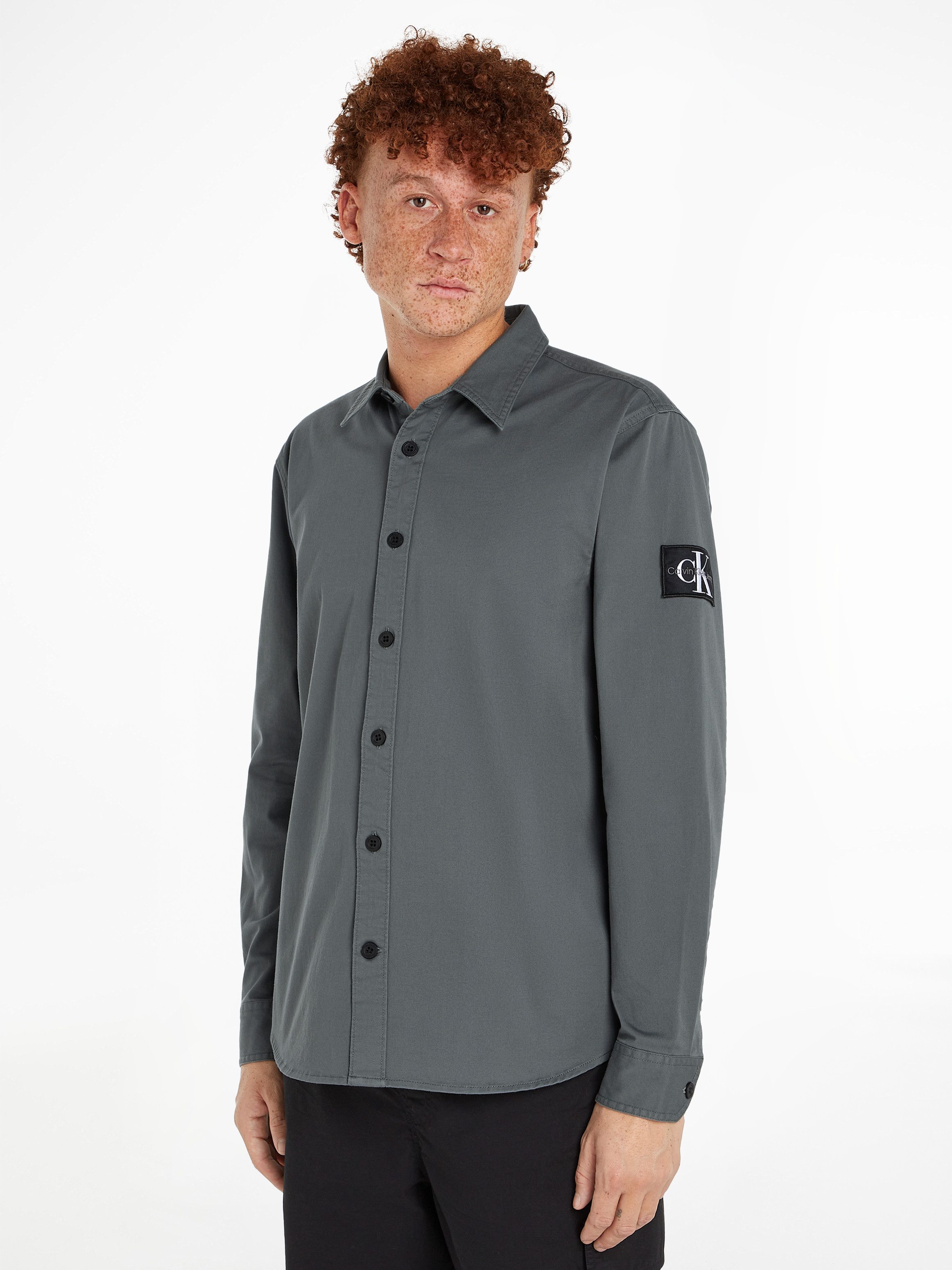 Calvin Klein Jeans Langarmhemd MONOLOGO BADGE günstig online kaufen
