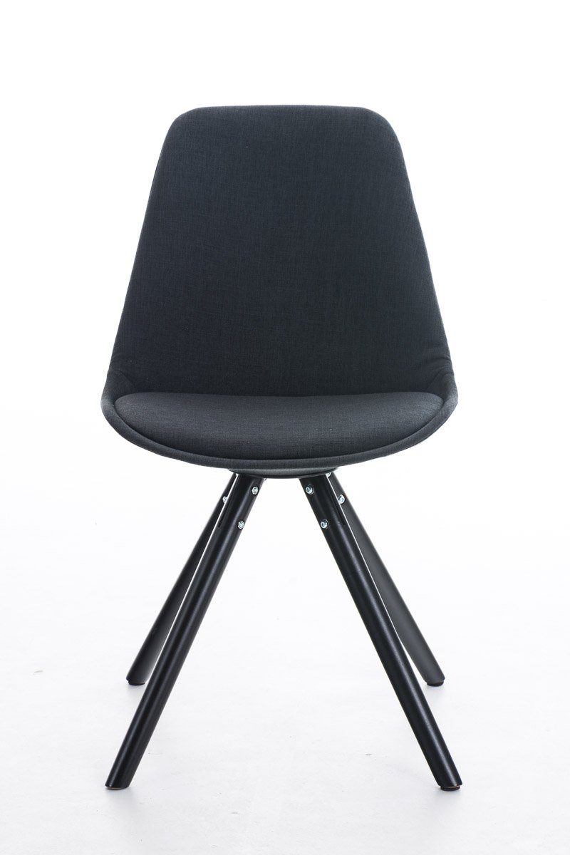 Rund Stuhl schwarz Pegleg Stoff CLP schwarz, Esszimmerstuhl