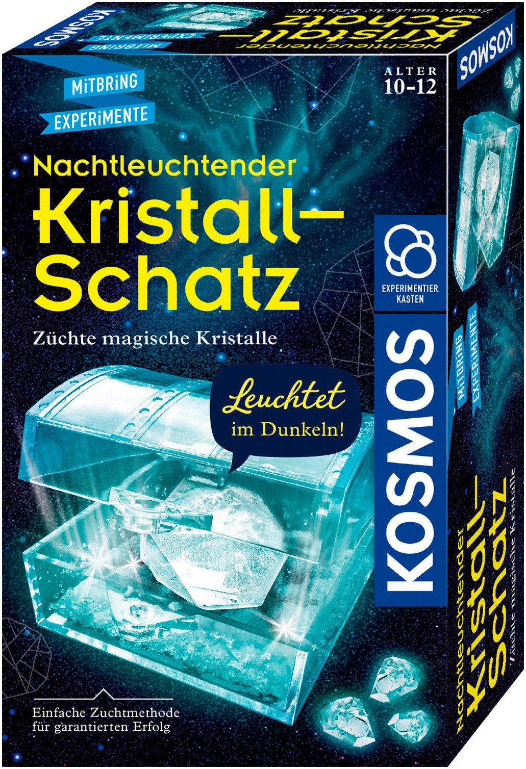 Kosmos Experimentierkasten Nachtleuchtender Kristall-Schatz, Made in Germany