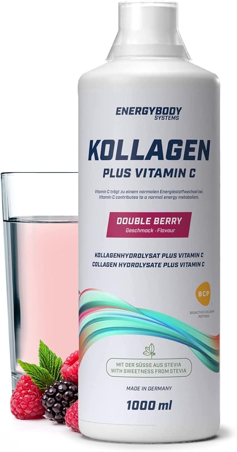 Energybody Systems Kollagen Liquid Plus Vitamin C, Collagen flüssig, fruchtig lecker, 1 Liter