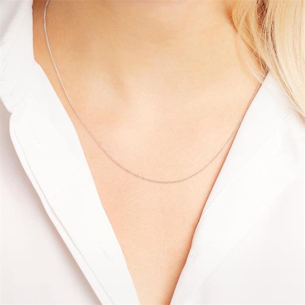 Unique Goldkette Ankerkette für Damen aus 750er Weißgold GC0020