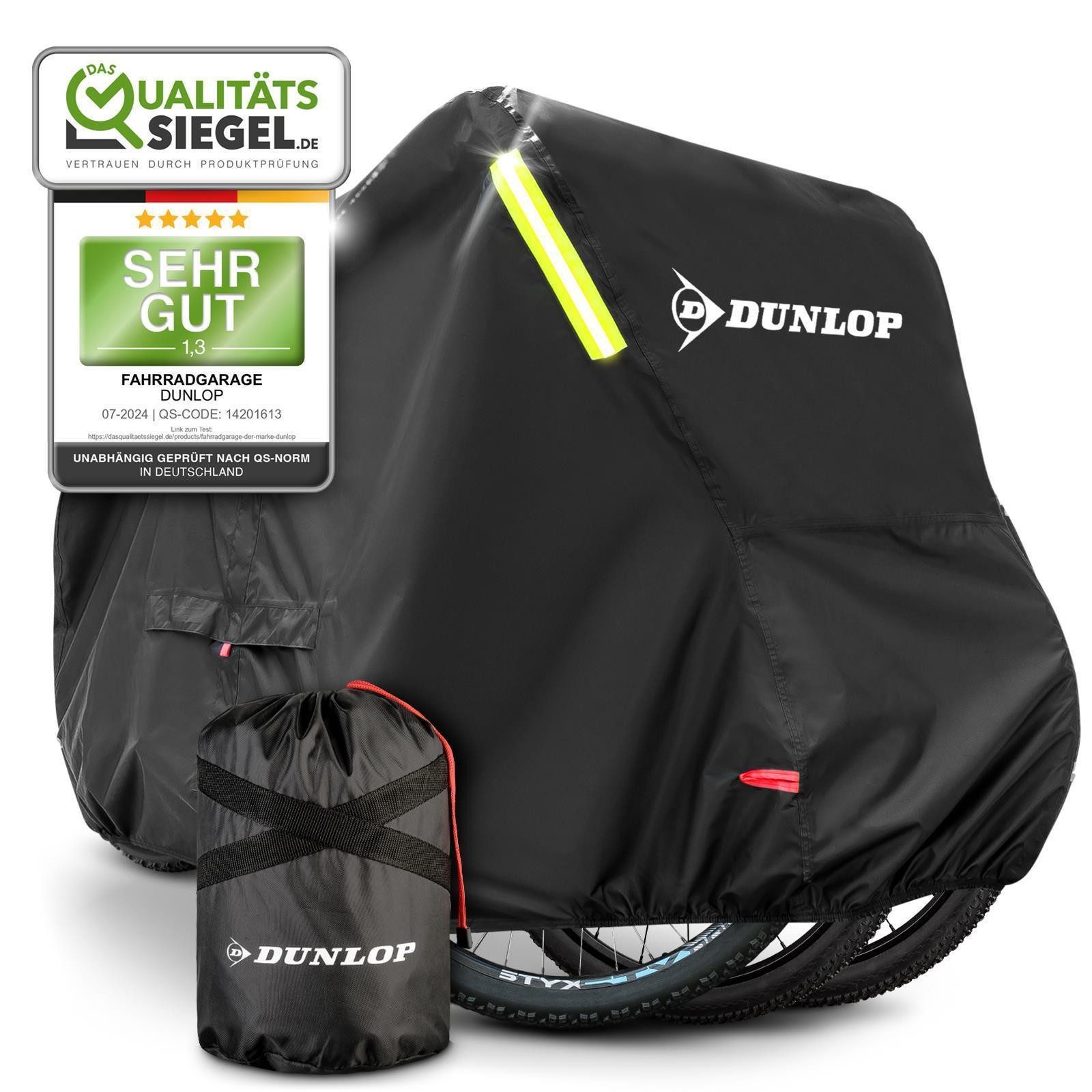 Dunlop Fahrradschutzhülle Fahrradgarage Rad Abdeckung bike cover XL, Premium Fahrradabdeckung Anti Rost 200x120x120 cm mit Transportbeutel