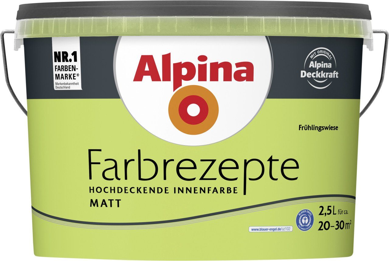 Wandfarbe Alpina Farbrezepte Frühlingswiese matt 2,5 L