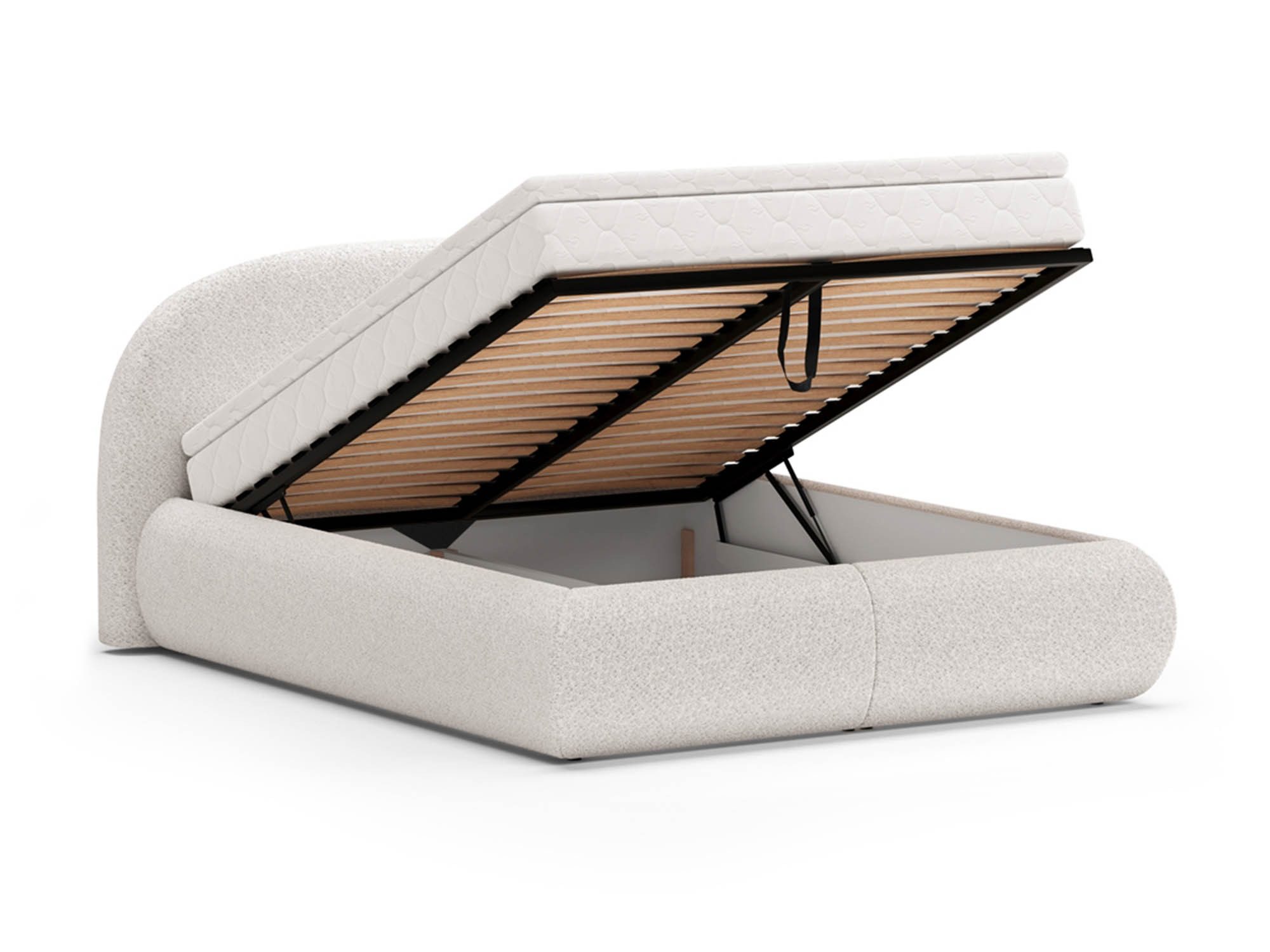 Beautysofa Polsterbett mit Bettkasten und Rahmen MOTTI, 140, 160 oder 180cm, mit oder ohne Matratze – Bild 4 von 5