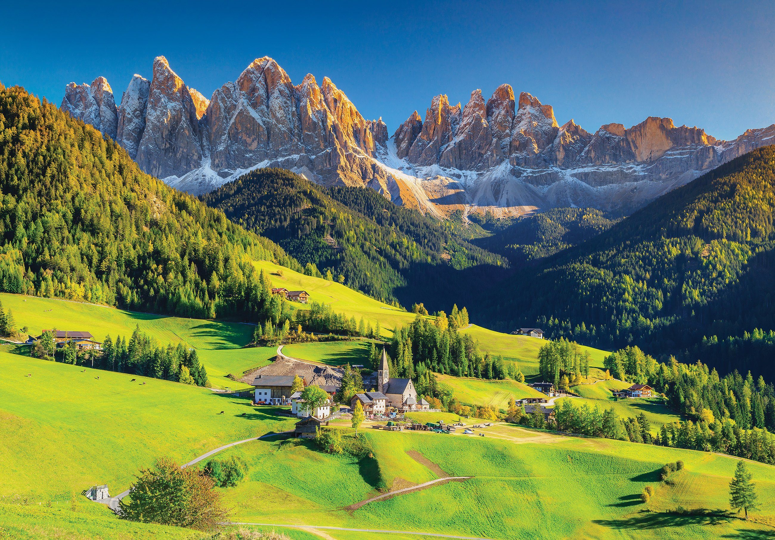 Wallarena Fototapete Berge Wald Natur Landschift Vlies Tapete für Wohnzimmer oder Schlafzimmer Vliestapete Wandtapete Motivtapete, Glatt, Berge, Vliestapete inklusive Kleister