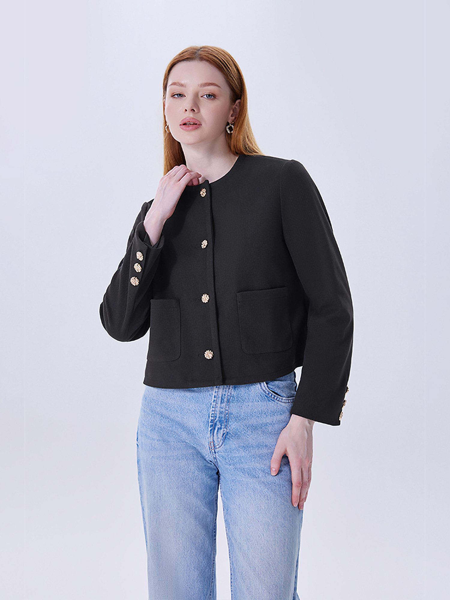 LAPA PLUS Jackenblazer Kurzer Damenblazer, schwarze günstig online kaufen