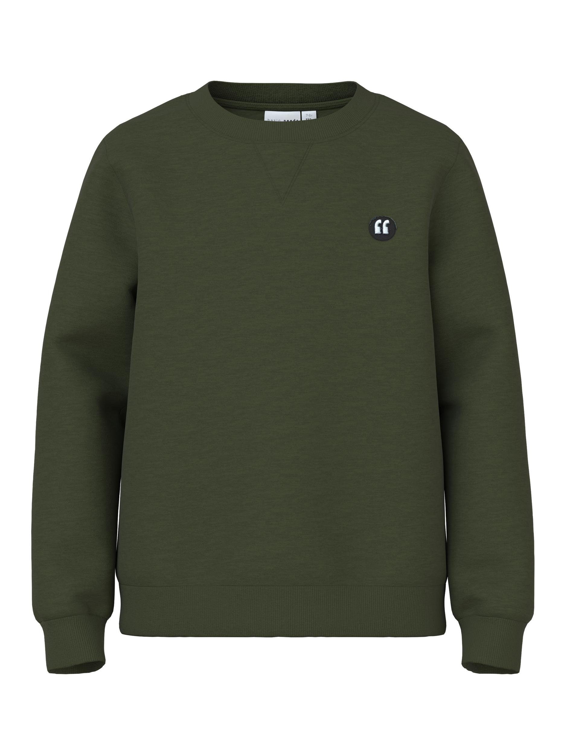 Name It Sweatshirt NKMVIMO für Jungen mit Bündchen und klassischer Form unifarben, casual, regular fit, Baumwollmischung, Rundhals