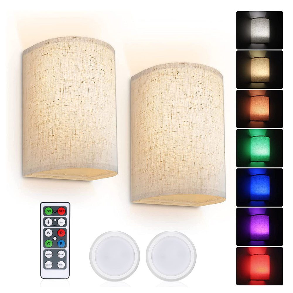 Sunicol LED Wandleuchte 2er Set Dimmbar Wiederaufladbar Magnetische kabello günstig online kaufen