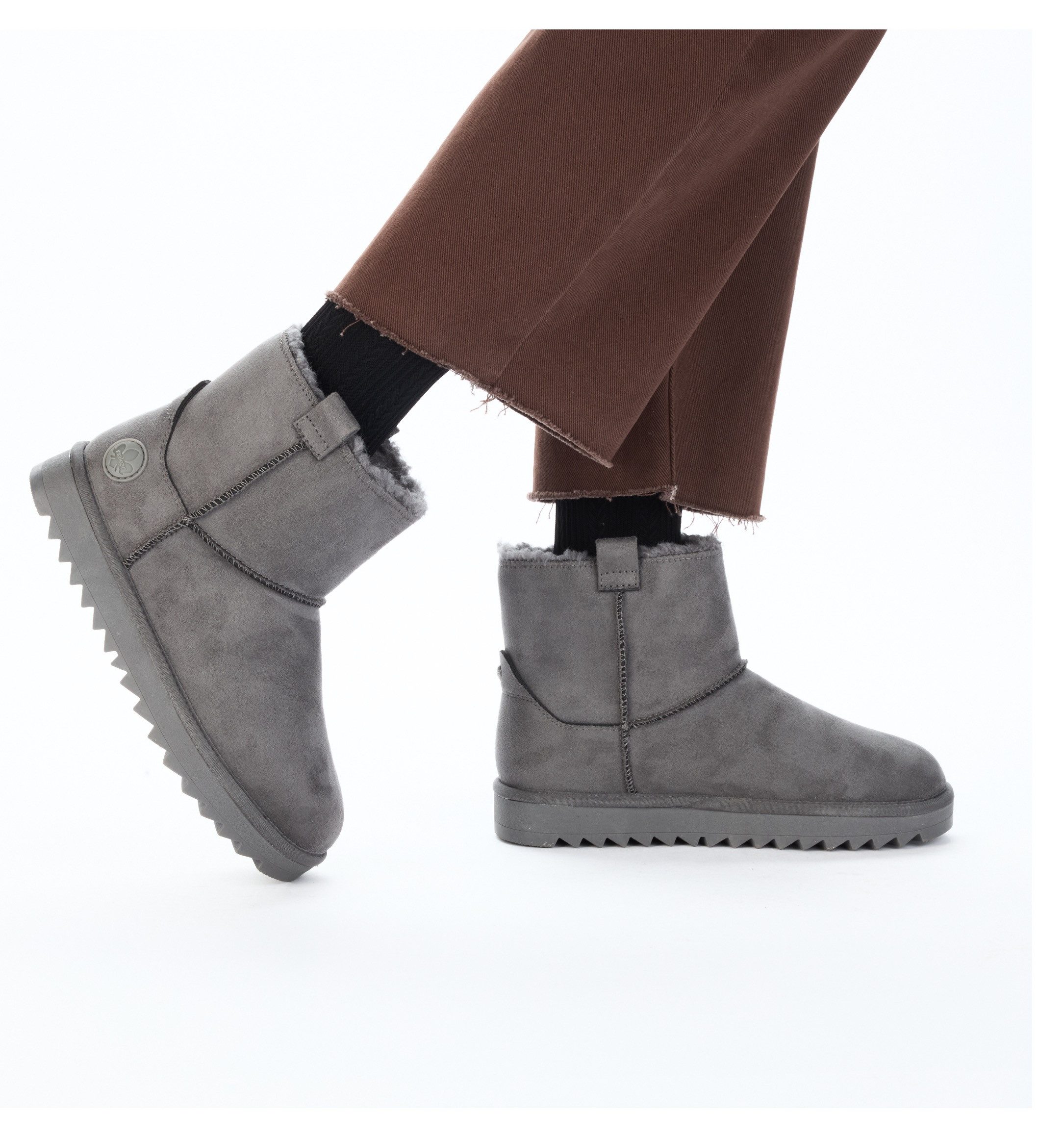 Rieker Winterboots Plateauboots, Winterstiefelette, mit Anziehlaschen und Warmfutter
