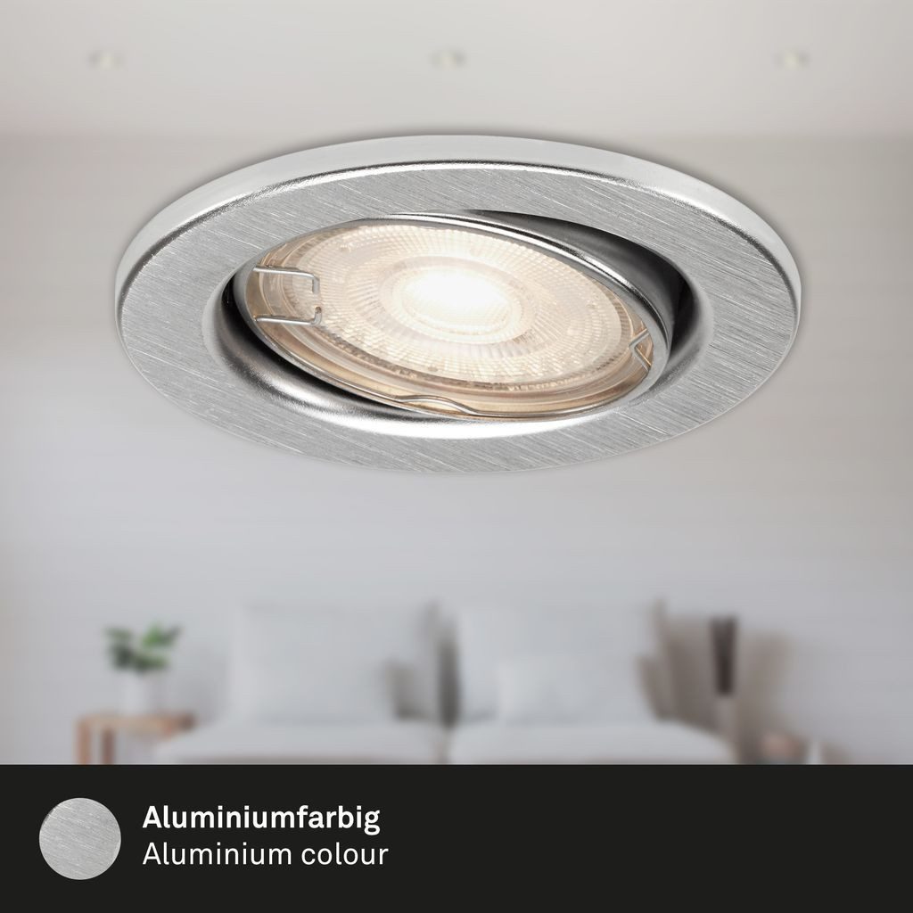 Briloner Leuchten LED Einbaustrahler 7147019, LED wechselbar, 2700K - Extra-Warmweiß