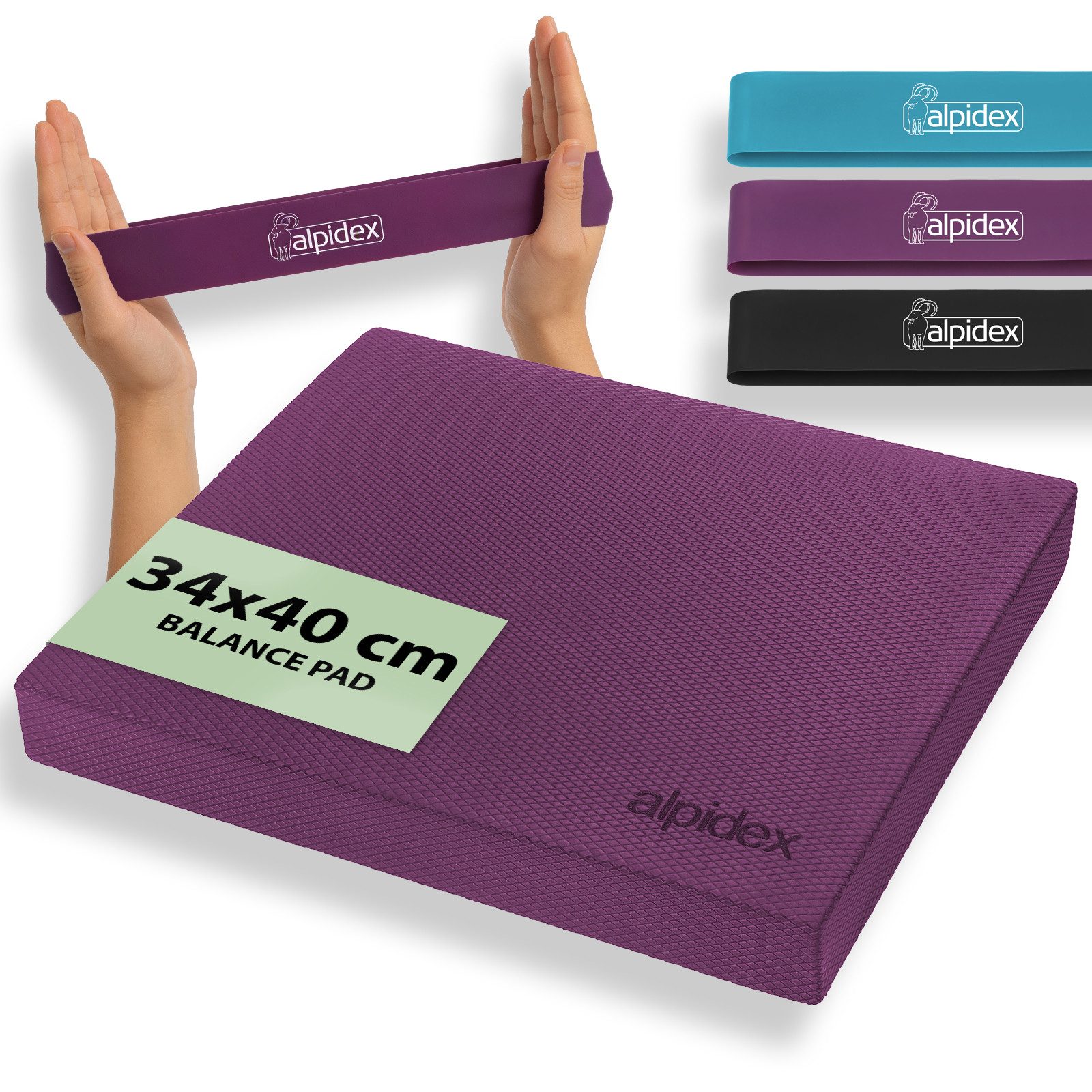 ALPIDEX Balance Pad ALPIDEX Balance Pad - Balance Kissen, Berry - 40x34x5 cm