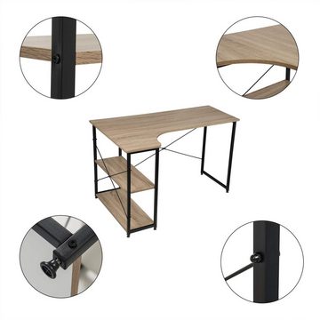 EBUY Computertisch Computertisch aus Holz, Eckschreibtisch, Arbeitstisch mit Bücherregal (1-St)