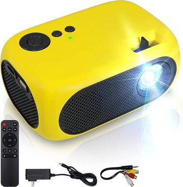 ANKOUJA Mini Tragbarer Heimkino Portabler Projektor (3000 lm, 2000:1, 1920 x 1080 px, Kompatibel mit DVD, Firestick, Laptop, PC, PS4, Xbox)