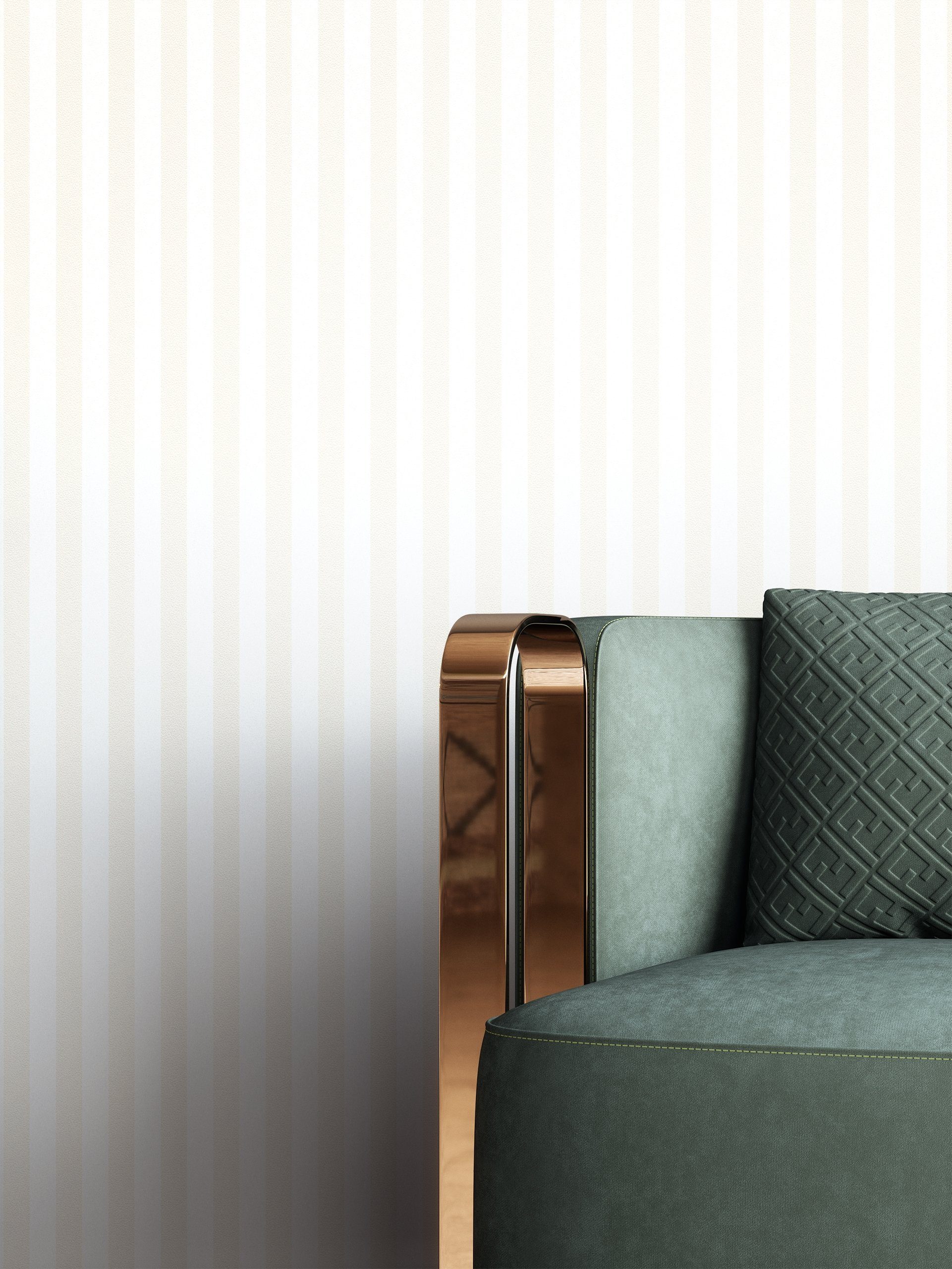 Newroom Vliestapete, Beige Tapete Landhaus Steifen günstig online kaufen