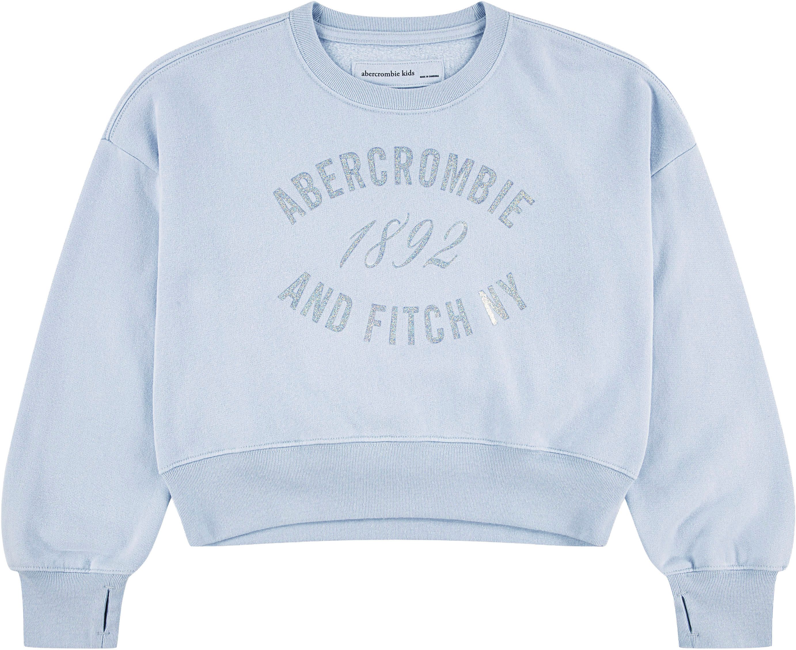 Abercrombie Kids Sweater AFG ROSE BOUQUET CREW kurz, mit Print, for girls