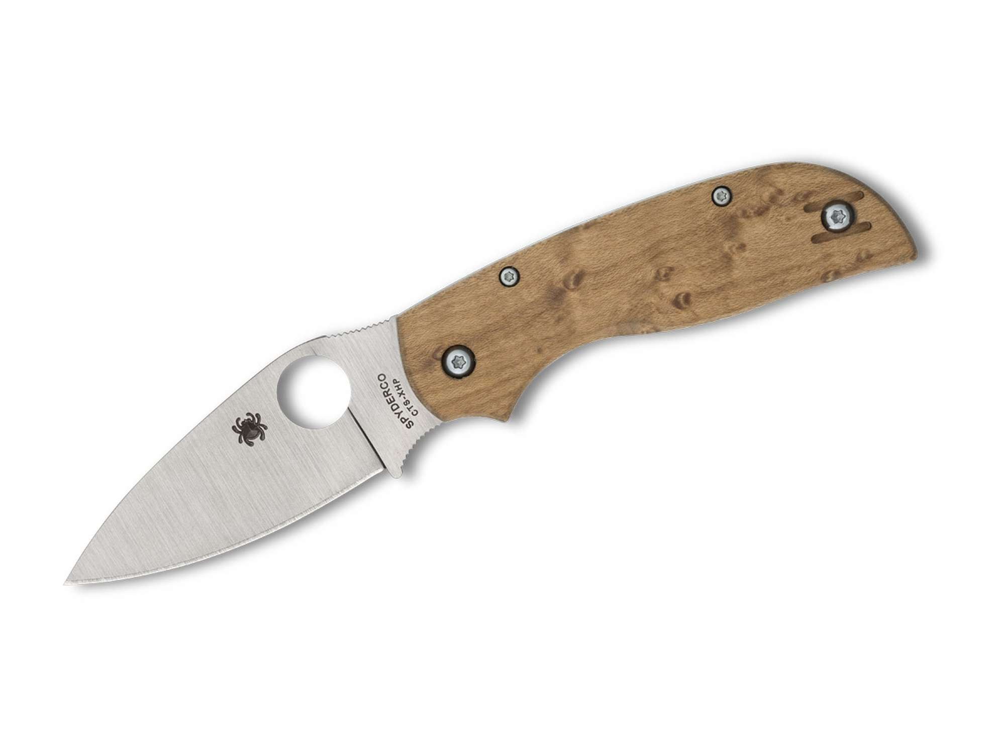 Spyderco Taschenmesser Taschenmesser Chaparral SLIPIT Birdseye Maple PlainEdge