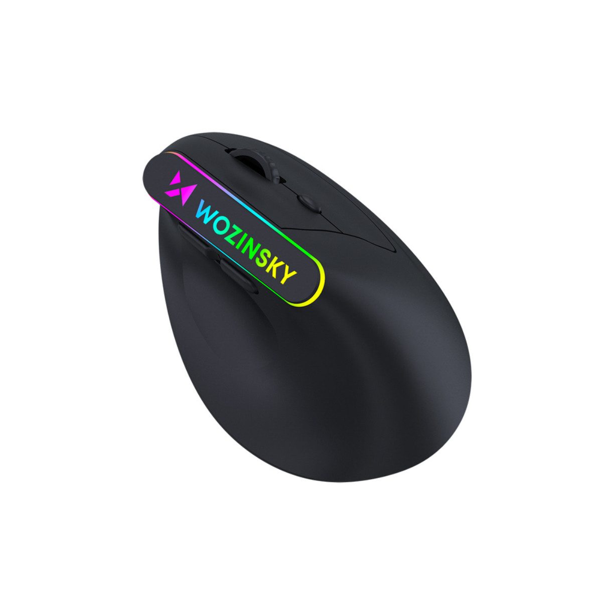Wozinsky WMG-1164 Gaming-Maus (USB-Empfänger, 2,4 GHz Funk, Bluetooth 5.0, Kabellos, 57° Vertikaldesign, Bluetooth 5.0, 3600 DPI und RGB)