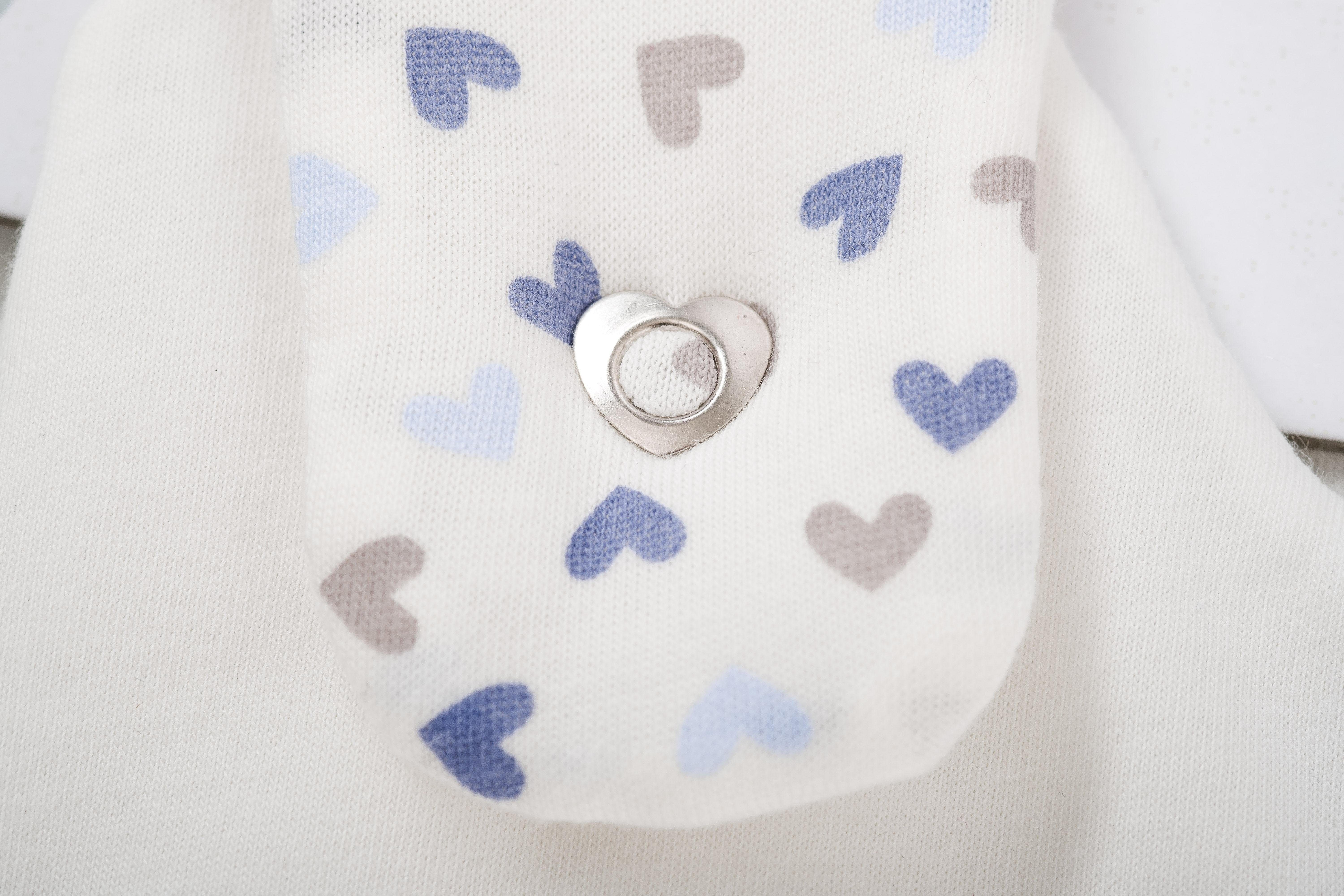 Träumeland Babyschlafsack (1 blau Außenschlafsack tlg) Herz