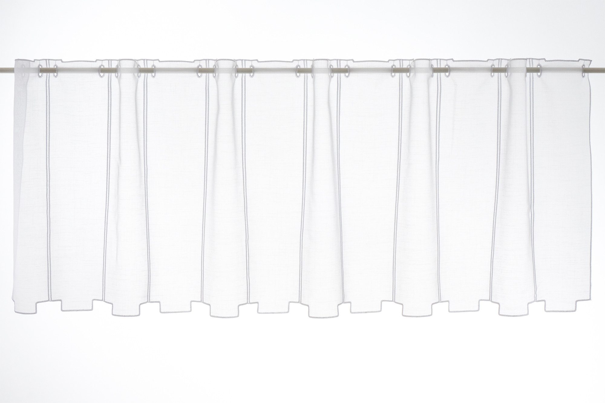 Gardinen Kranzusch Scheibengardine schlichte Stufen, Stangendurchzug, trans günstig online kaufen