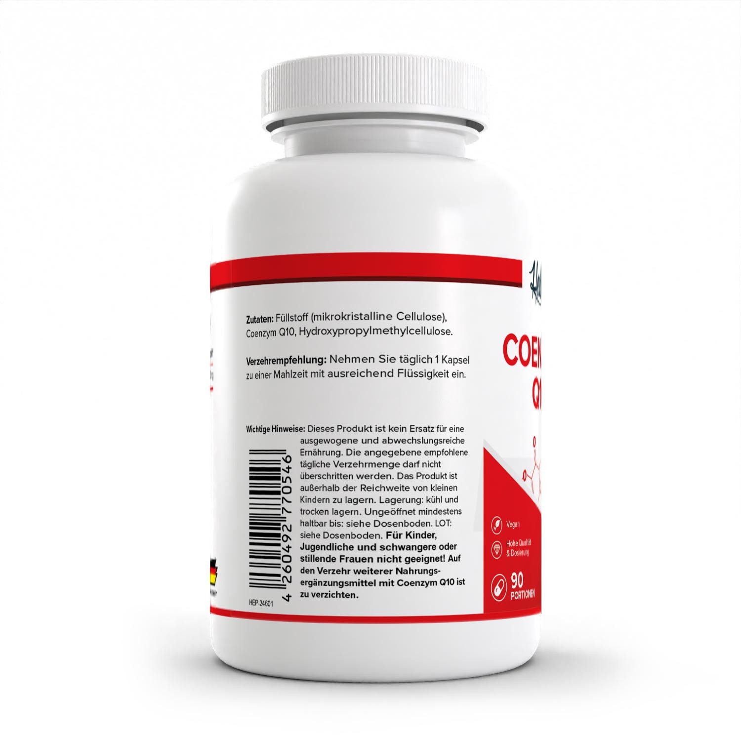 Zec+ Nutrition HEALTH+ COENZYM Q10, 90 Kapseln Kapsel