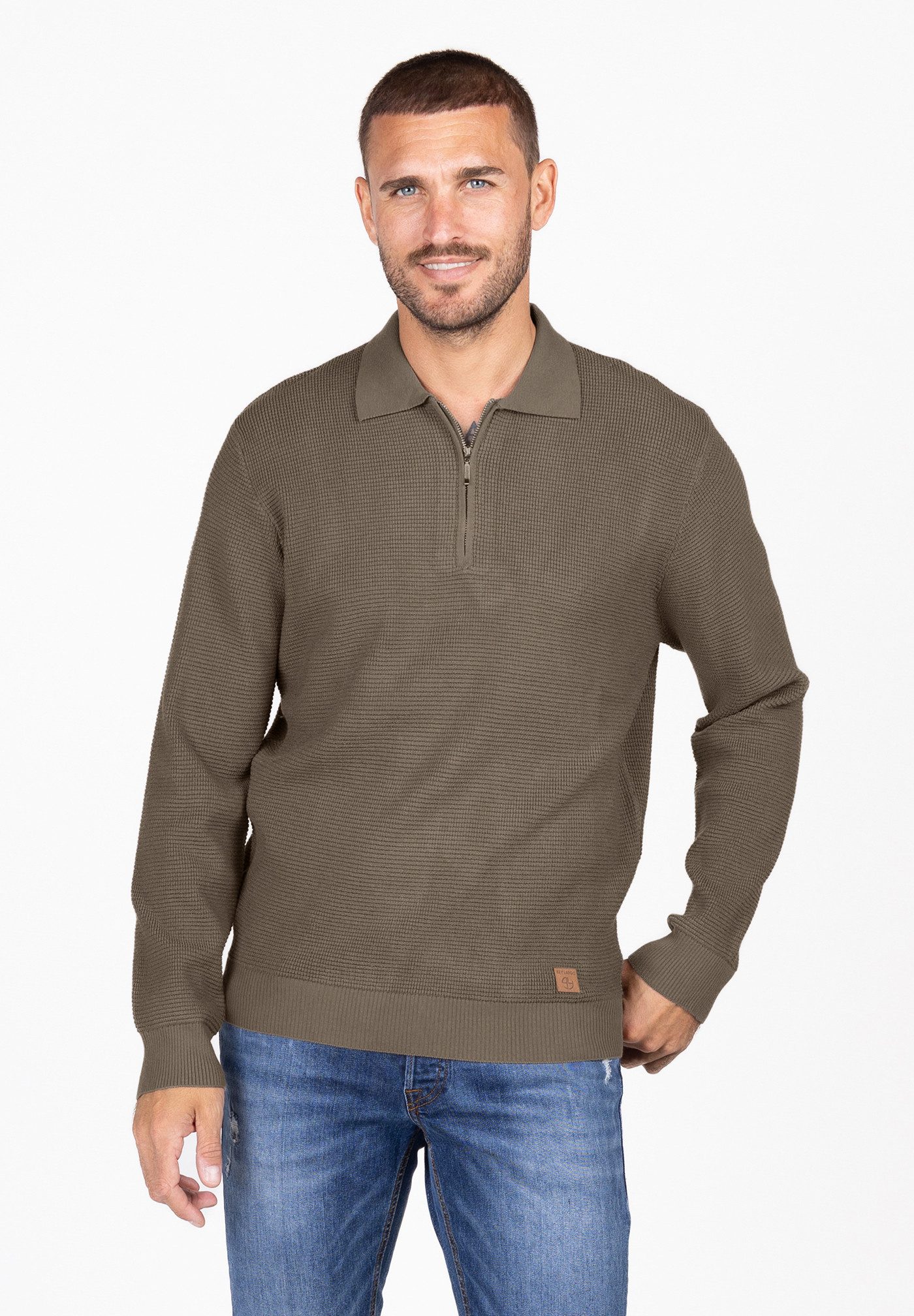 Stehkragenpullover MST KLANFIELD polo zip
