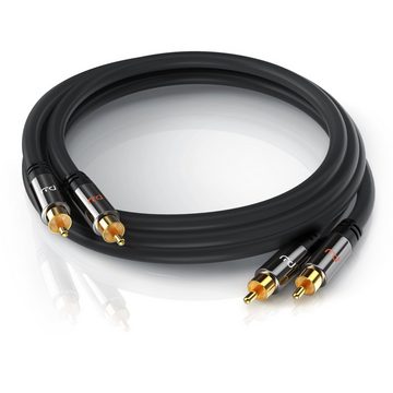 Primewire Audio-Kabel, Cinch, RCA (150 cm), Stereo-Cinch HiFi Audio-Kabel mehrfach geschirmt - 1,5m