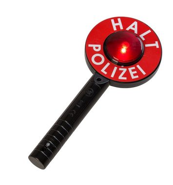 Idena Spielzeug-Polizei Einsatzset Idena 40159 - Polizeikelle mit Lichtfunktion in grün und rot, ca. 24