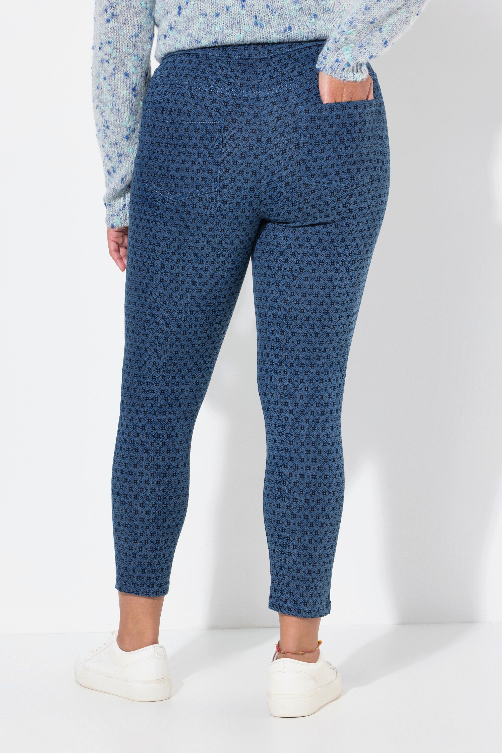 Janet & Joyce Jeggings Jeggings Slim Fit Minimal-Print Gesäßtaschen
