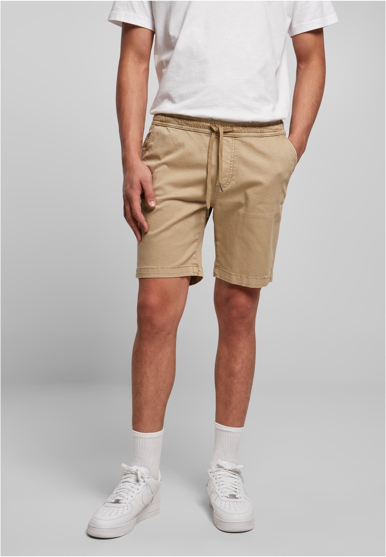 URBAN CLASSICS Stoffhose Herren Stretch Twill Joggshorts (1-tlg), Hoher  Tragekomfort dank leichter Elastizität