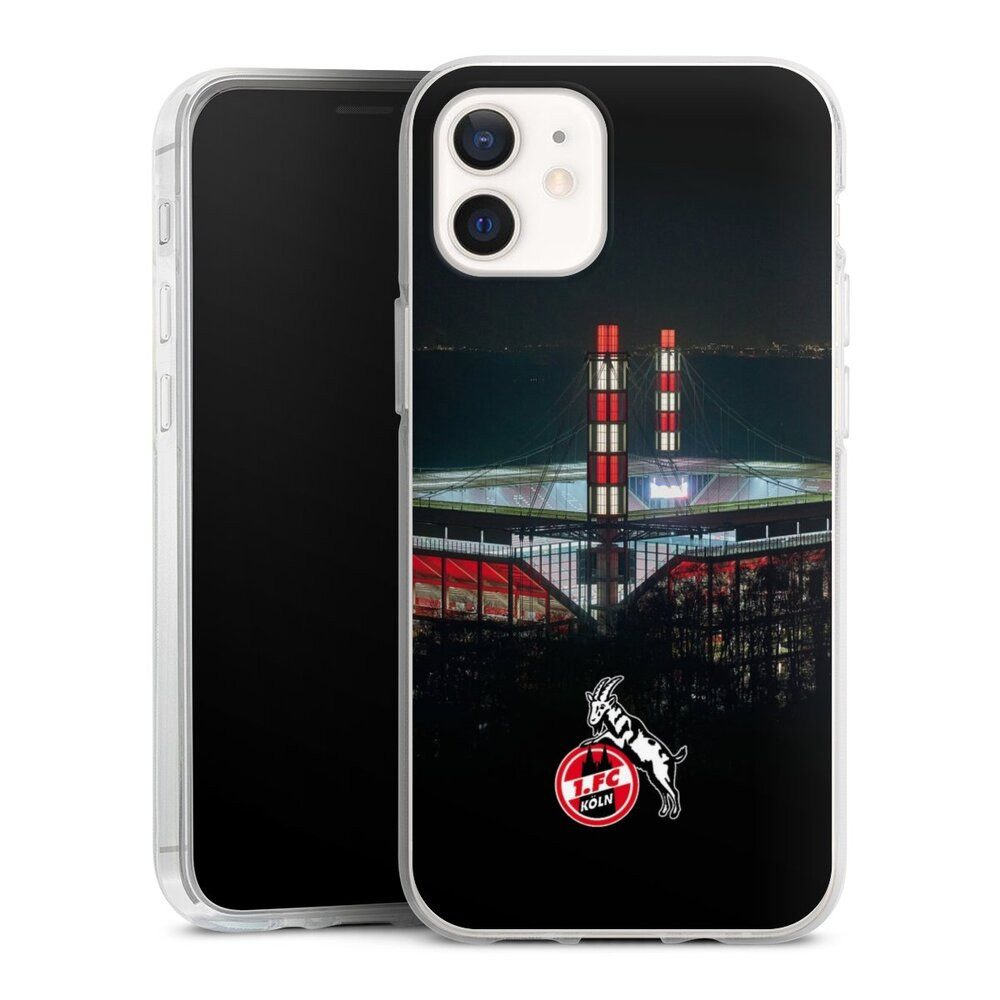 DeinDesign Handyhülle 1. FC Köln Stadion Offizielles Lizenzprodukt Köln Stadion Nacht, Apple iPhone 12 Silikon Hülle Bumper Case Handy Schutzhülle