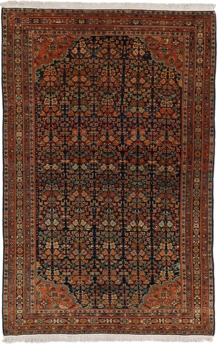 Orientteppich Farahan Alt 129x201 Handgeknüpfter Orientteppich / Perserteppich, Nain Trading, rechteckig, Höhe: 8 mm