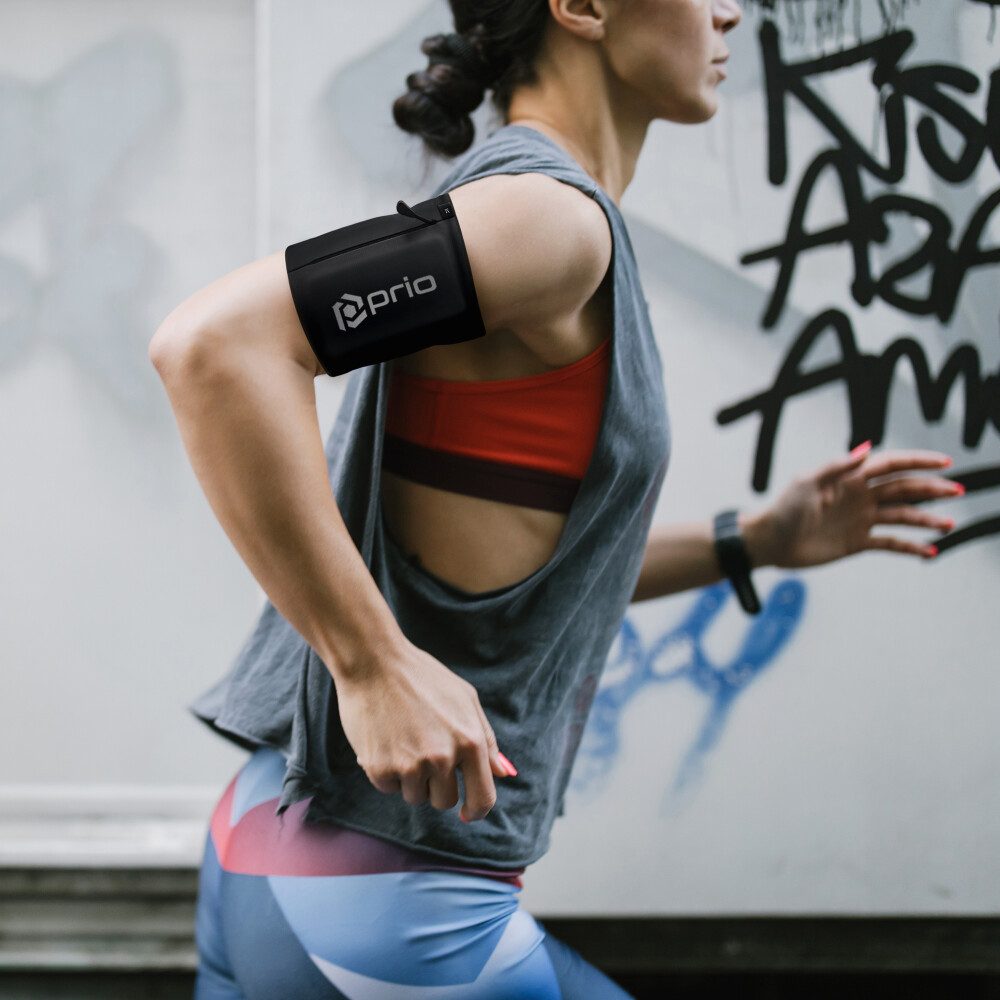 prio Handytasche prio Sports Handy-Armband / Armtasche (XL) Schwarz (Sport-Hülle)
