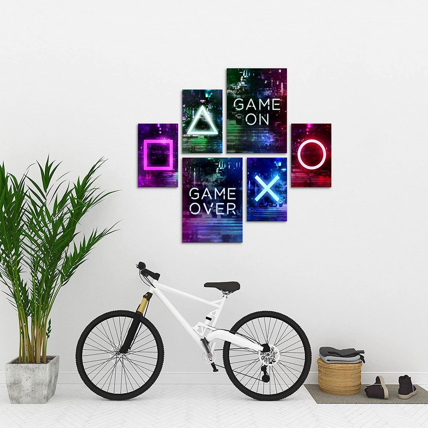Novart Wandbild Wandbilder Gamer Spielkonsole Junge Teenager AUFHÄNGFERTIG, günstig online kaufen